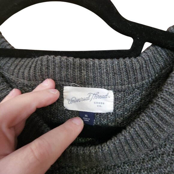 Universal Thread Womens Gray Chunky Knit Sweater Pullover Long Sleeve Casual XL - Picture 3 of 3